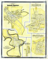 North Vernon, Seymour, Vernon, Brownstown, Indiana State Atlas 1876